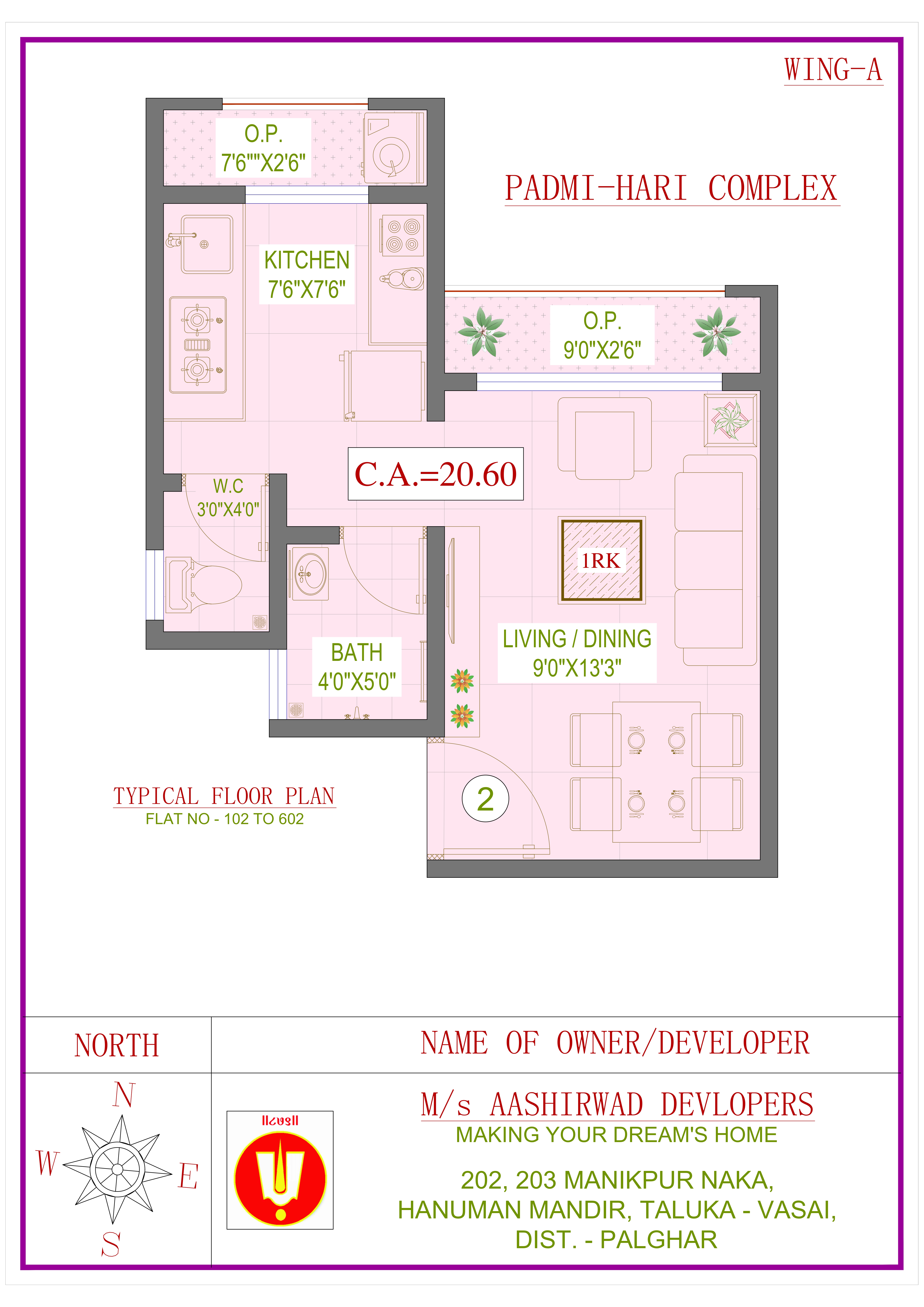 floor plan of padmahari complex